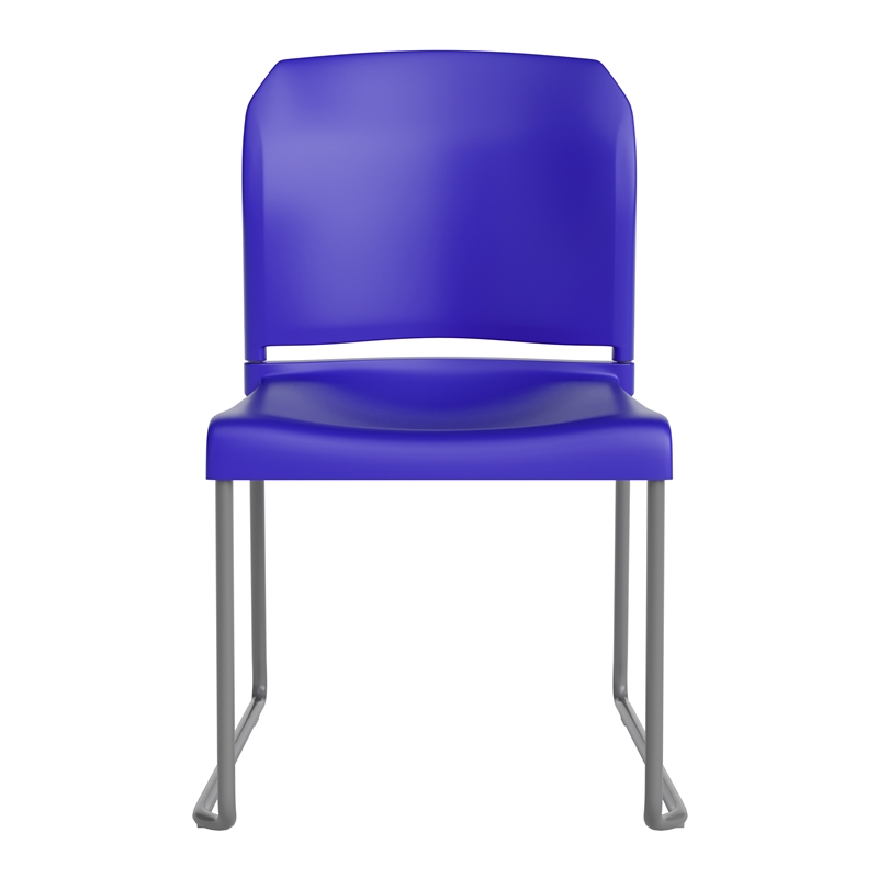 Pemberly Row 880 lb Capacity Full Back Contoured Stack Chair with Sled Base