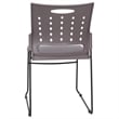 Pemberly Row 881 lb. Capacity Sled Base Stack Chair with Carry Handle in Gray