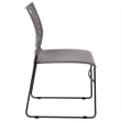 Pemberly Row 881 lb. Capacity Sled Base Stack Chair with Carry Handle in Gray