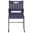 Pemberly Row 881 lb. Capacity Sled Base Stack Chair with Carry Handle in Navy