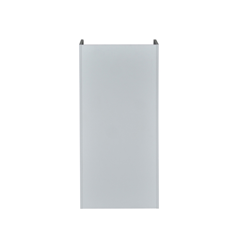 Pemberly Row Wood Tray Top Push Door Trash Receptacle in Gray