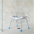 Pemberly Row Padded Shower Stool with Adjustable Height and Non-Slip Feet