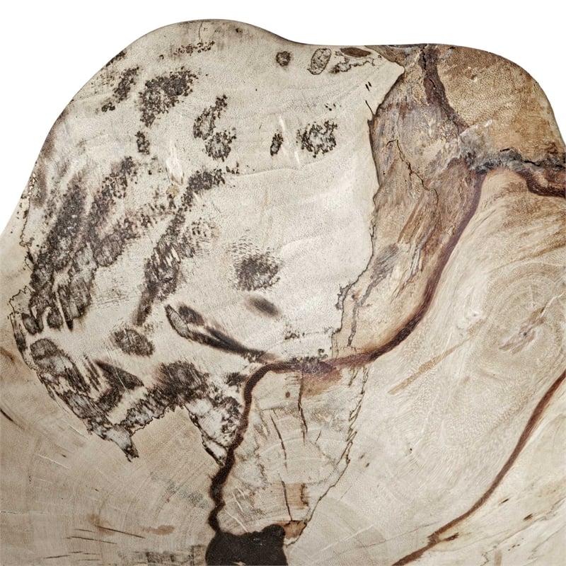 Pemberly Row Bleached Tamarind Wood Wall Decor in Brown (Set of 3)