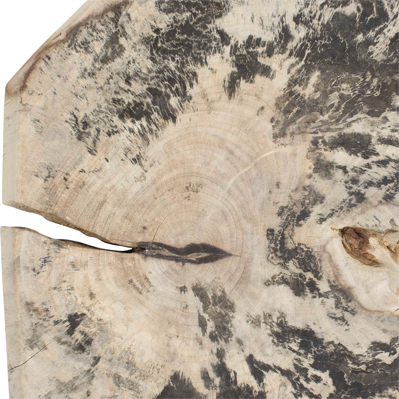 Pemberly Row Natural Tamarind Wood Bleached Wall Decor in Brown (Set of 9)