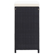 Pemberly Row 7 Piece Poly Rattan Bar Set in Black/White/Cream