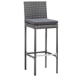 Pemberly Row 7 Piece Solid Acacia Wood Bar Set in Gray/Anthracite