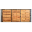 Pemberly Row 7 Piece Solid Acacia Wood Bar Set in Gray/Anthracite