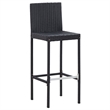 Pemberly Row 5 Piece Solid Acacia Wood Small Bar Set in Black/Cream