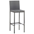 Pemberly Row 9 Piece Outdoor Patio Bar Set in Gray/Anthracite