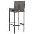 Pemberly Row 9 Piece Outdoor Patio Bar Set in Gray/Anthracite