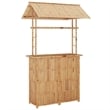 Pemberly Row 3 Piece Steel Frame Outdoor Patio Bar Set in Natural