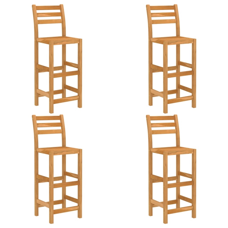 Pemberly Row 5 Piece Solid Acacia Wood Medium Bar Set in Natural