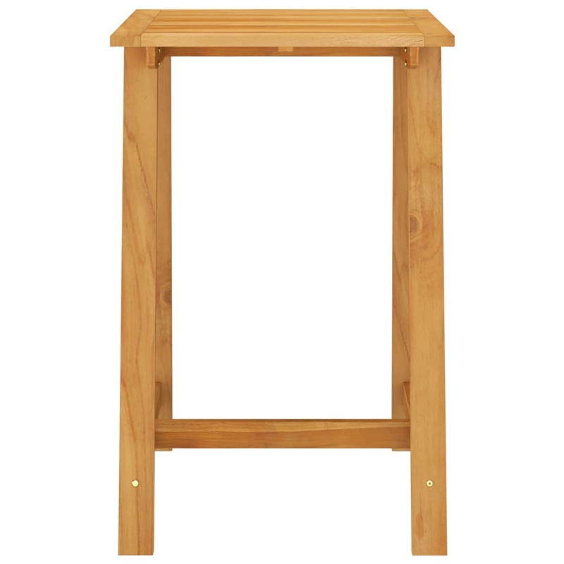 Pemberly Row 3 Piece Solid Acacia Wood Small Bar Set in Gray/Natural