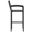 Pemberly Row 5 Piece Steel Outdoor Standard Patio Bar Set in Black