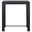 Pemberly Row 5 Piece Steel Outdoor Standard Patio Bar Set in Black