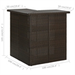 Pemberly Row 8 Piece Poly Rattan Outdoor Patio Bar Set in Brown/Cream