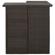 Pemberly Row 8 Piece Poly Rattan Outdoor Patio Bar Set in Brown/Cream