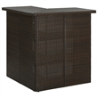 Pemberly Row 8 Piece Poly Rattan Outdoor Patio Bar Set in Brown/Cream