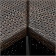 Pemberly Row 8 Piece Poly Rattan Outdoor Patio Bar Set in Brown/Cream