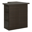 Pemberly Row 8 Piece Poly Rattan Outdoor Patio Bar Set in Brown/Cream