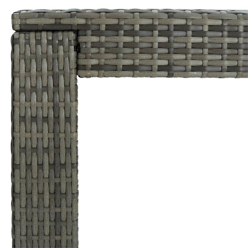 Pemberly Row 9 Piece Steel Standard Outdoor Patio Bar Set in Gray