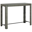 Pemberly Row 9 Piece Steel Standard Outdoor Patio Bar Set in Gray