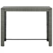 Pemberly Row 9 Piece Steel Standard Outdoor Patio Bar Set in Gray