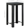 Pemberly Row 7 Piece Steel Outdoor Bar Set in Black/White/Cream