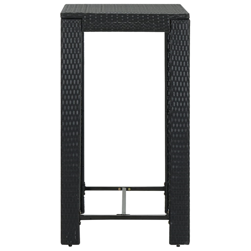 Pemberly Row 7 Piece Steel Outdoor Bar Set in Black/White/Cream