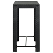 Pemberly Row 9 Piece Poly Rattan Large Outdoor Patio Bar Set in Gray