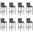 Pemberly Row 3 Piece Steel Medium Outdoor Patio Bar Set in Gray