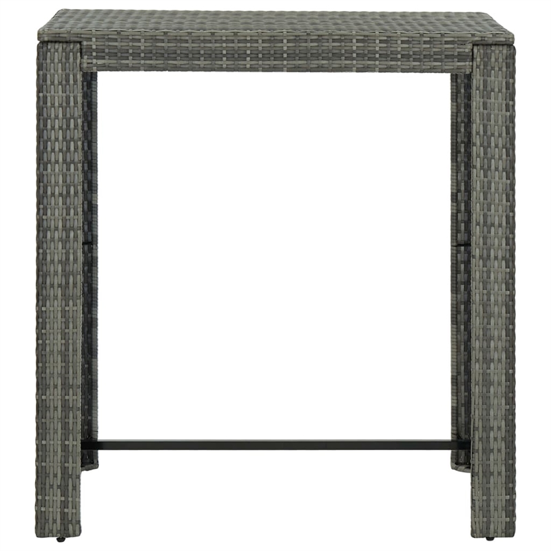 Pemberly Row 7 Piece Steel Large Outdoor Patio Bar Set in Brown