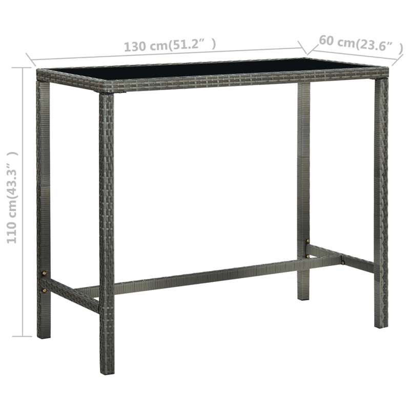 Pemberly Row 5 Piece Steel Large Outdoor Patio Bar Set in Gray