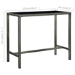Pemberly Row 5 Piece Steel Large Outdoor Patio Bar Set in Gray