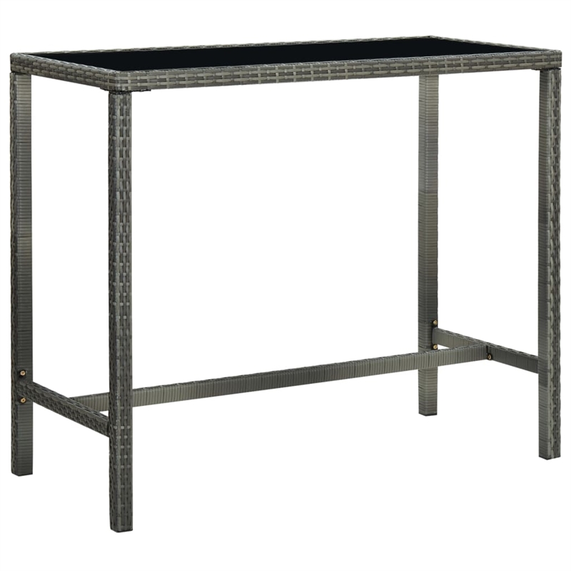 Pemberly Row 5 Piece Steel Large Outdoor Patio Bar Set in Gray