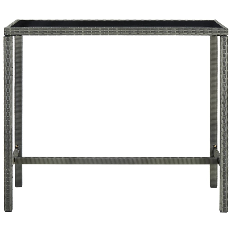 Pemberly Row 5 Piece Steel Large Outdoor Patio Bar Set in Gray