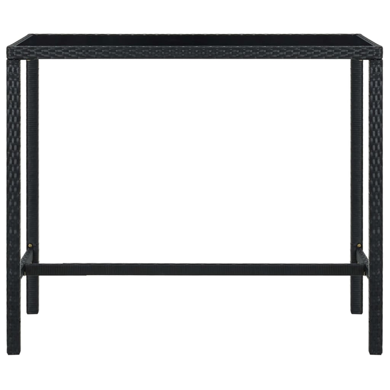 Pemberly Row 7 Piece Poly Rattan Bar Set in Black/White/Cream