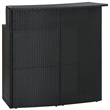 Pemberly Row 3 Piece Poly Rattan Bar Set in Black/White/Cream
