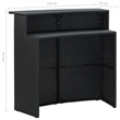 Pemberly Row 3 Piece Poly Rattan Bar Set in Black/White/Cream