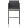 Pemberly Row 5 Piece Steel Medium Outdoor Patio Bar Set in Gray