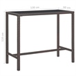 Pemberly Row 5 Piece Steel Medium Outdoor Patio Bar Set in Brown