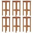 Pemberly Row Solid Acacia Wood Standard Outdoor Patio Bar Set in Brown