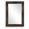 Pemberly Row Diamond Pattern Solid Acacia Wood Mirror in Dark Walnut with Gold