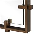Pemberly Row Refined Iron Frame Full Length Floating Mirror in Dark Bronze