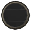 Pemberly Row Faceted Bronze Iron Frame Round Mirror with Welded Edges