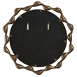 Pemberly Row Cast Iron Sculptural Profile Round Mirror in Warm Bronze