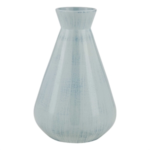 Pemberly Row Indoor/Outdoor Ceramic Vase with High Gloss Glaze in Blue