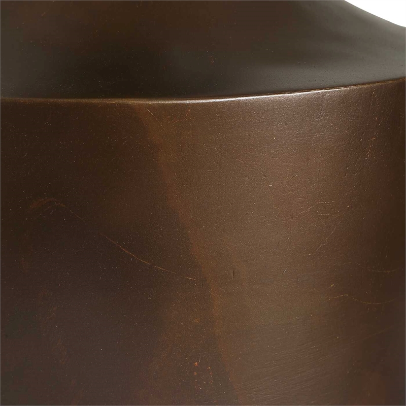 Pemberly Row Gracefully Curved Bronze Table Lamp with White Linen Shade