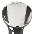 Pemberly Row Handcrafted Recycled Glass Dark Drink Table in Bronze