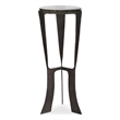 Pemberly Row Handcrafted Recycled Glass Dark Drink Table in Bronze